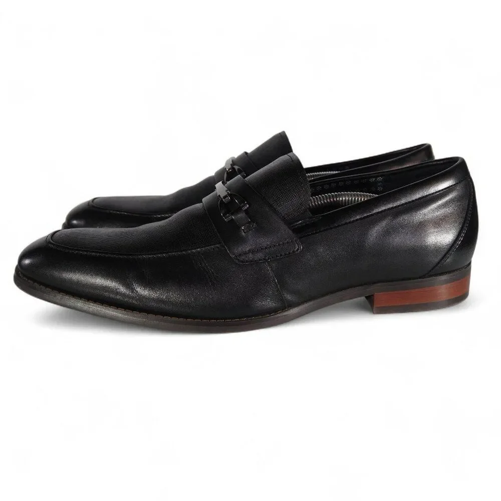 Stacy Adams Kaylor Leather Bit Slip-on Loafers‎ Men's 12M Black 25572-001